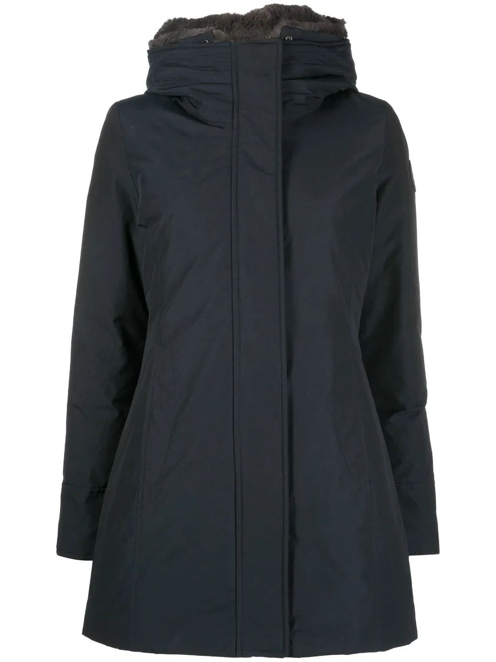 

Худи на молнии с нашивкой-логотипом WOOLRICH, синий