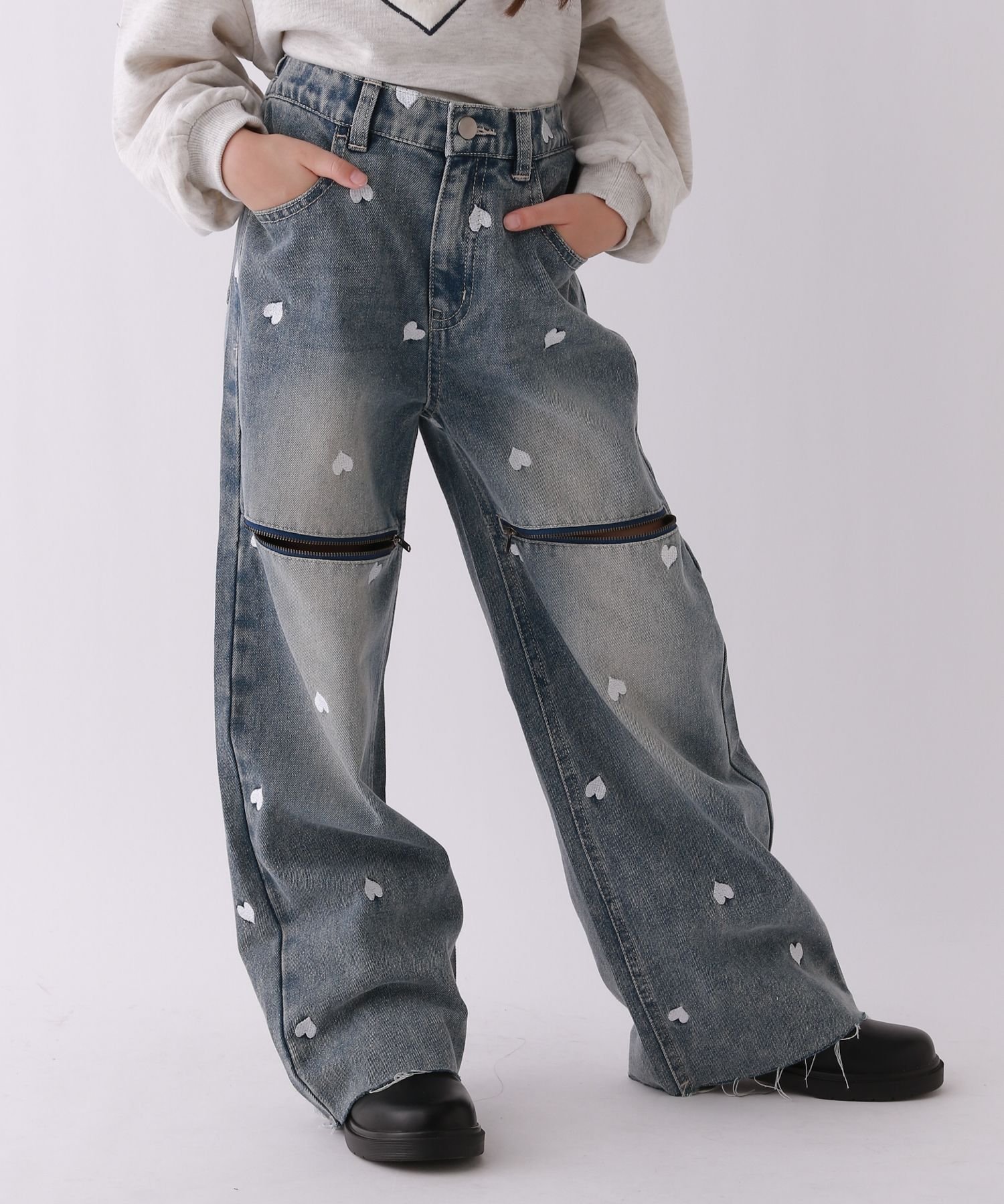 Джинсовые брюки KneeZiP 10C REPIPI, Heart Sogara 84