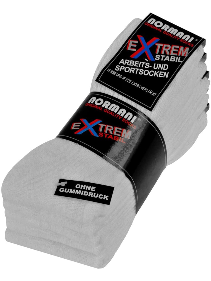 

Normani 5 пар рабочих и спортивных носков, высочайшего качества, белого цвета