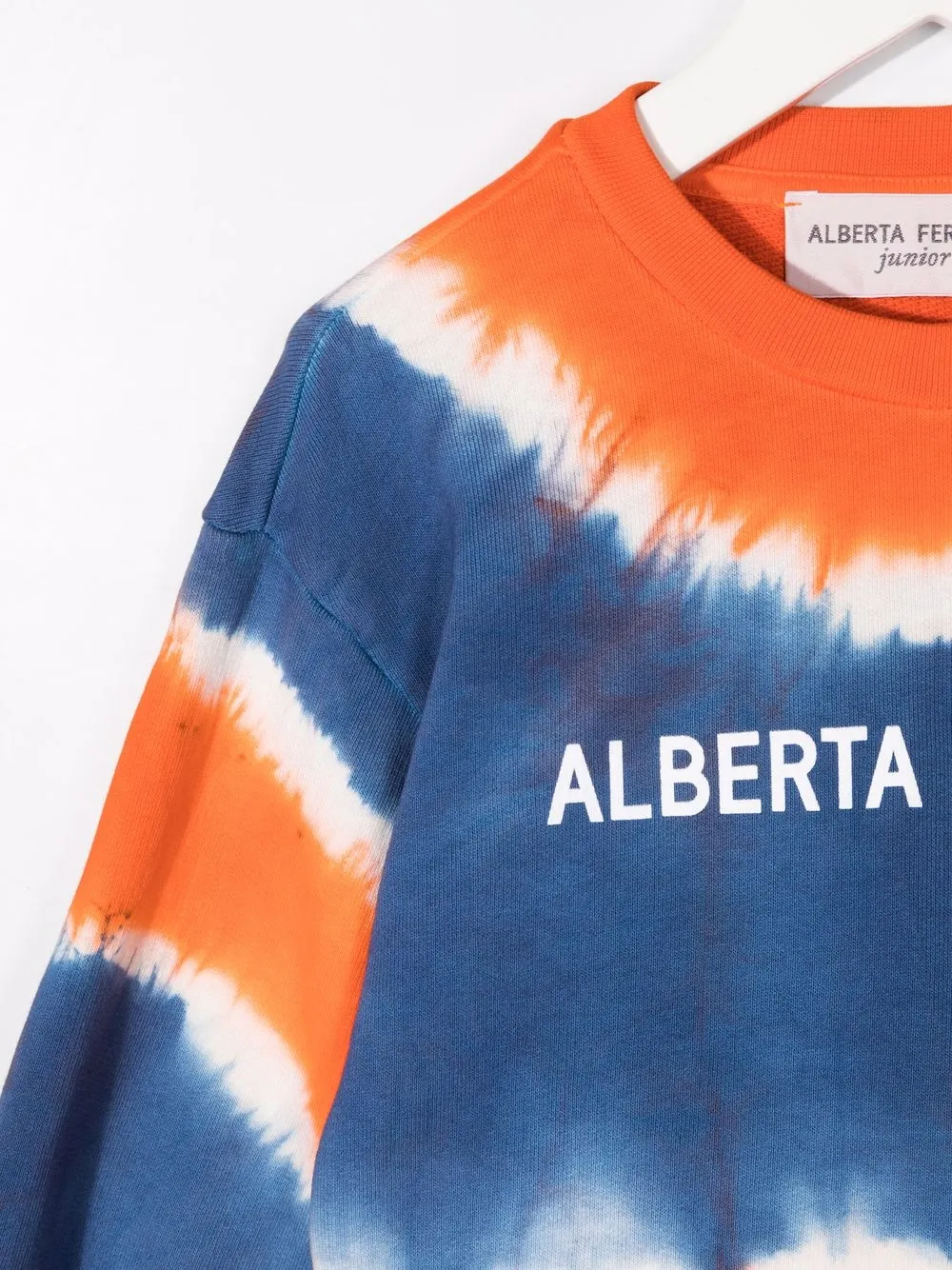 Толстовка с принтом тай-дай и логотипом Alberta Ferretti Kids, синий — фото 3