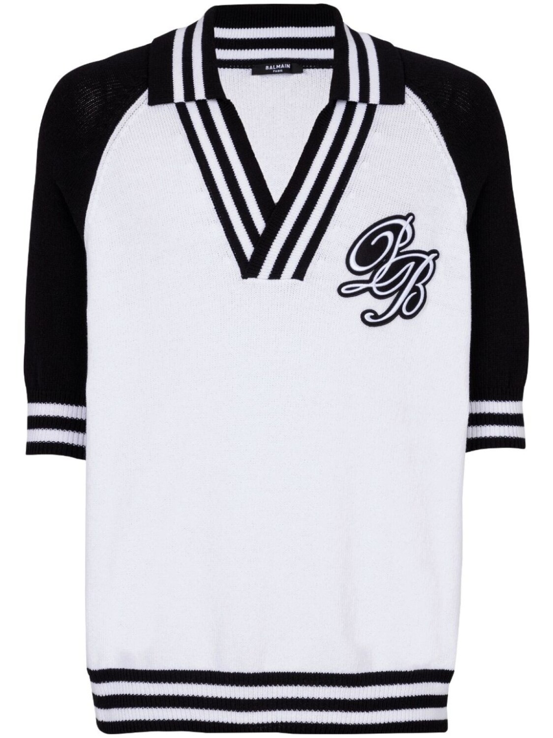 

Balmain трикотажная рубашка поло Signature, белый
