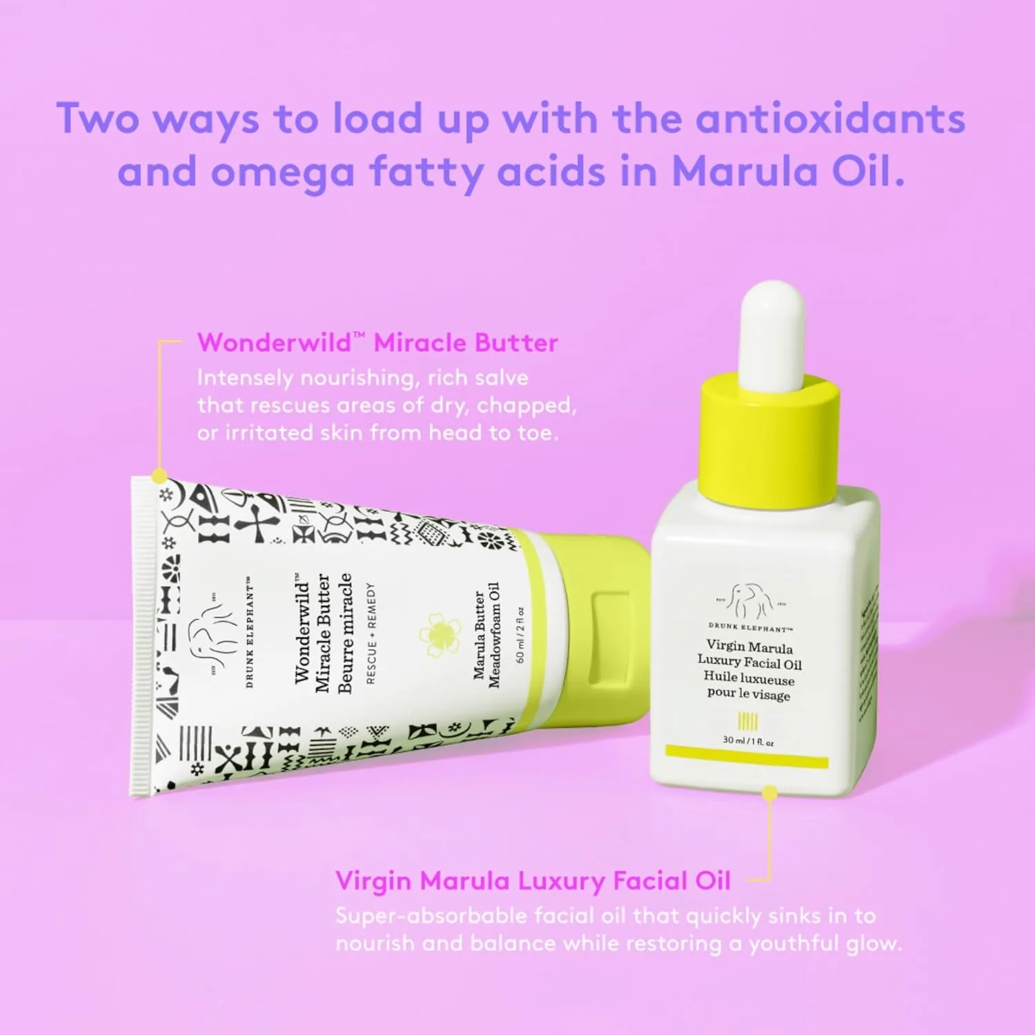 Drunk Elephant Wonderwild Miracle Butter - Ультра-роскошный бальзам для кожи - Чистый клинический уход за кожей - Не тестируется на животных - Не содержит эфирных масел, силиконов и отдушек 59 мл (1 шт.) — фото 4