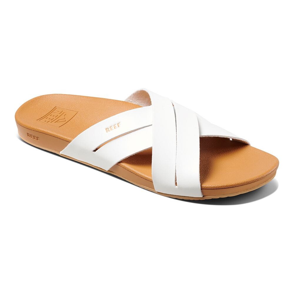 Женские шлепанцы REEF Cushion Spring Bloom, цвет White Tan