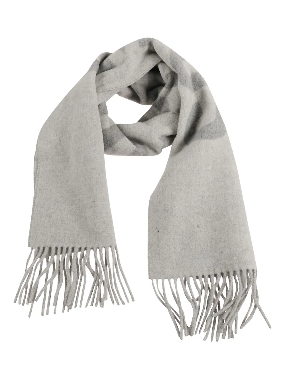 

Шарф в полоску с бахромой Jacquemus, серый