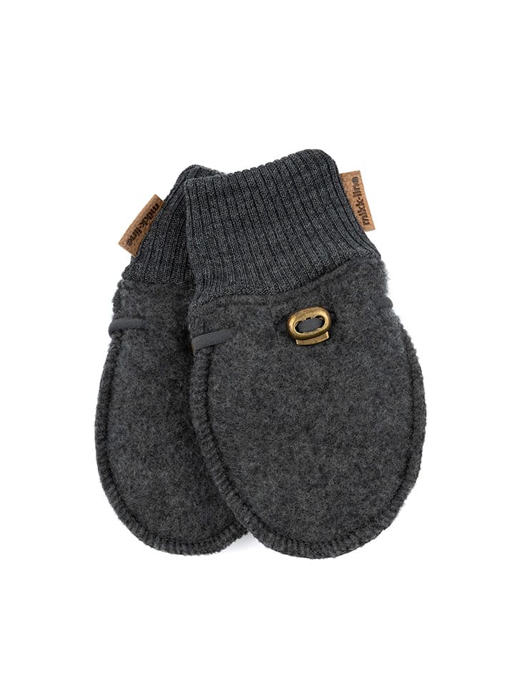 

Mikk-line Шерстяные варежки антрацитового цвета