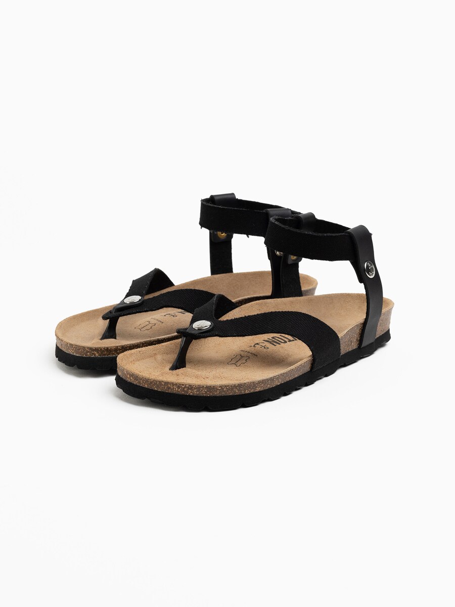 Сандалии с т-образным ремешком Bayton T-Bar Sandals Spiral, черный — фото 2