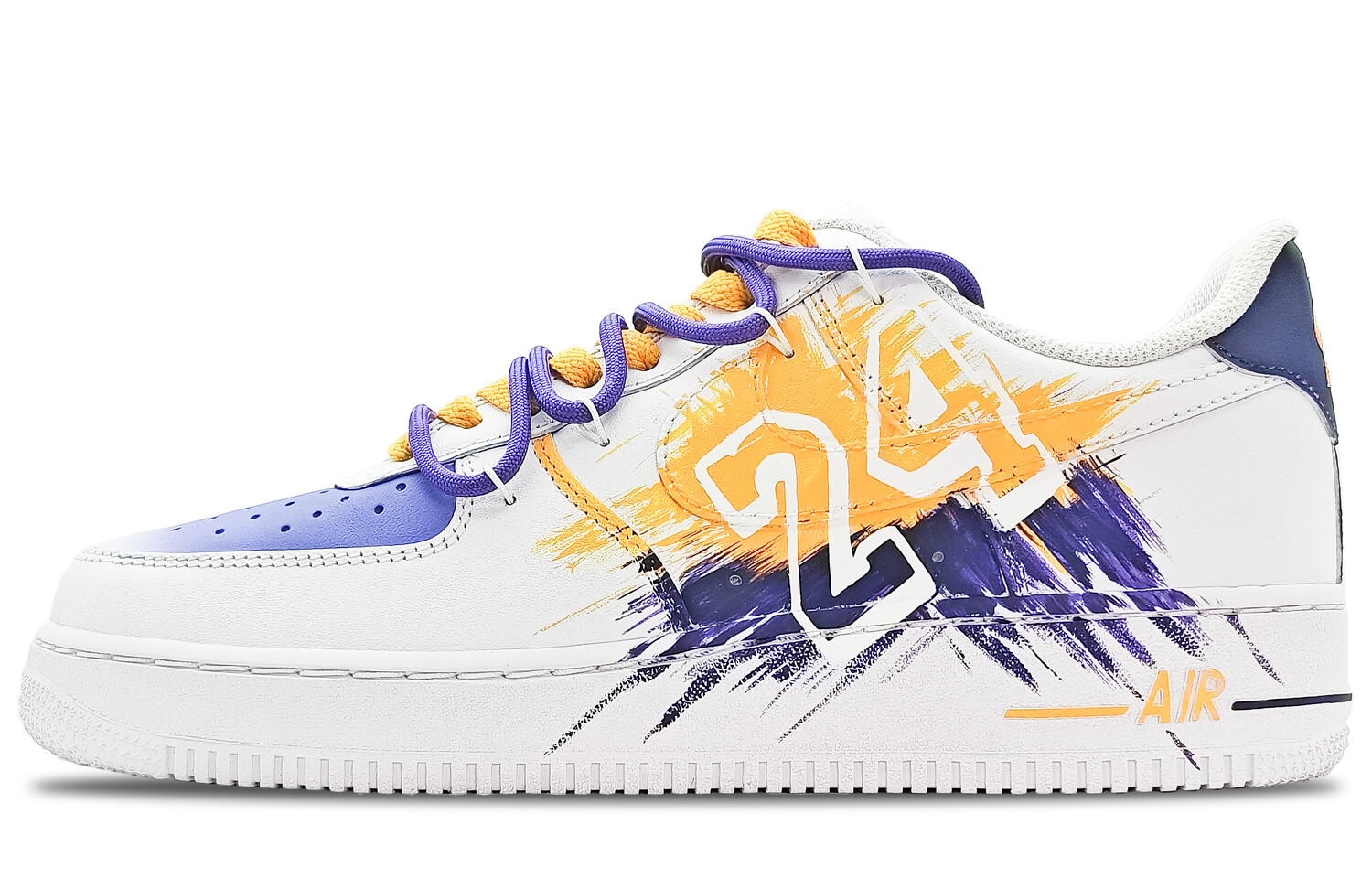 

Кроссовки Nike Air Force 1 Skateboard Shoes Men Low-Top Gold/Purple