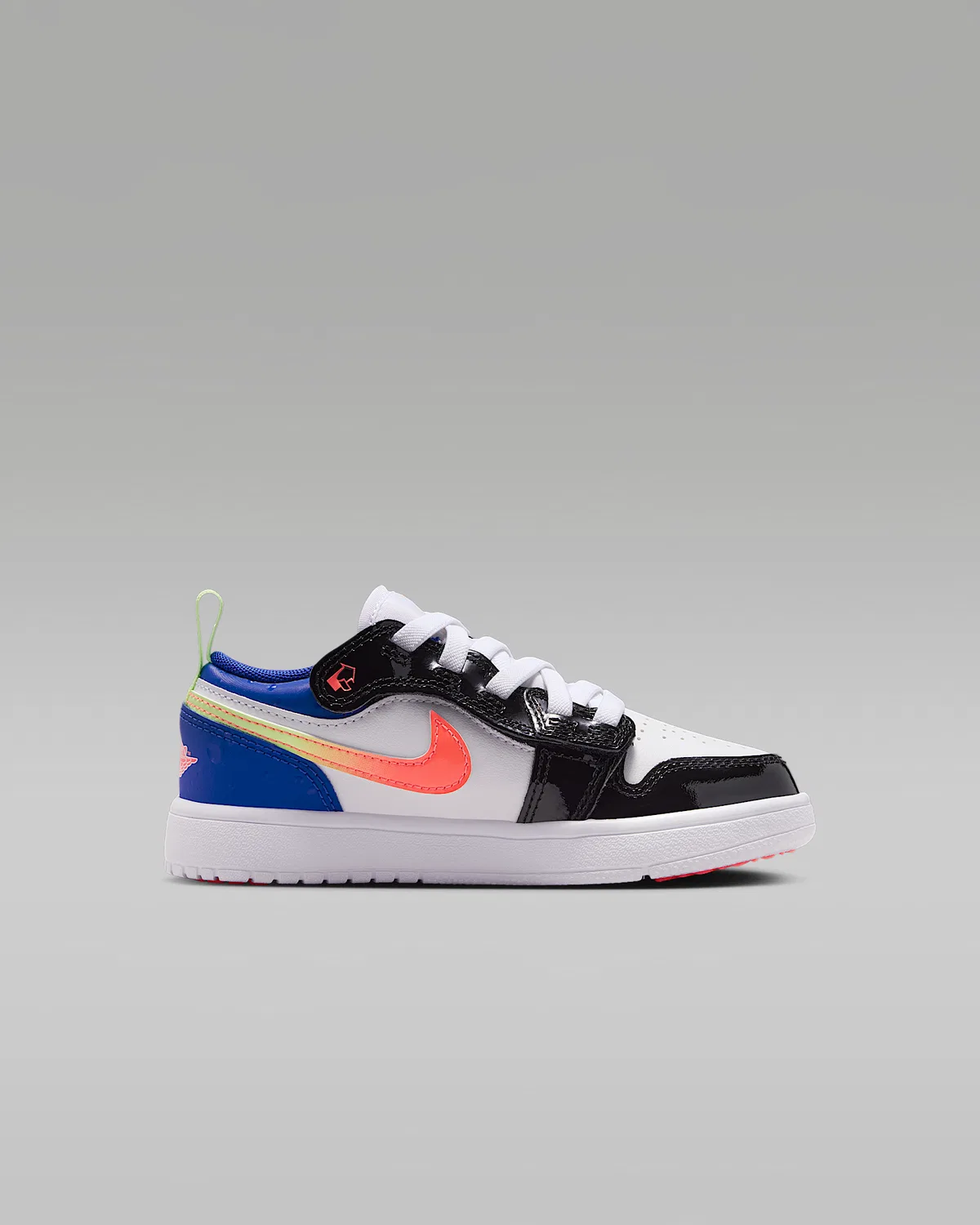 Детские кроссовки Jordan 1 Low Alt SE, White/Black/Game Royal/Bright Mango — фото 3