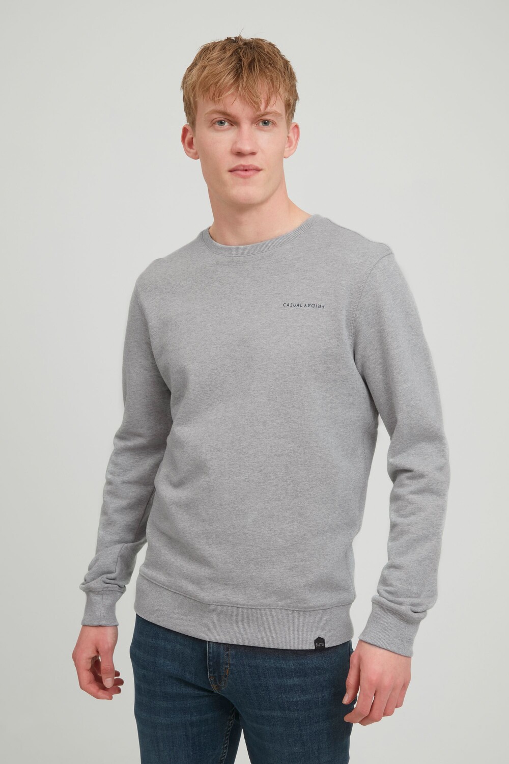 

Толстовка CASUAL FRIDAY Rundhalspullover CFSeverin 20504054, серый