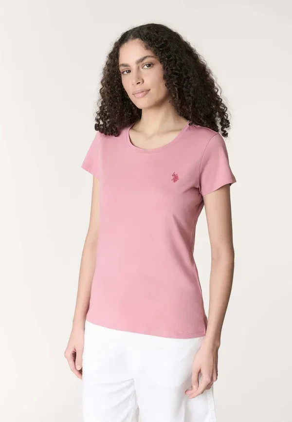 Футболка хлопковая Basic T-shirt U.S. Polo Assn., Rosa, розовый