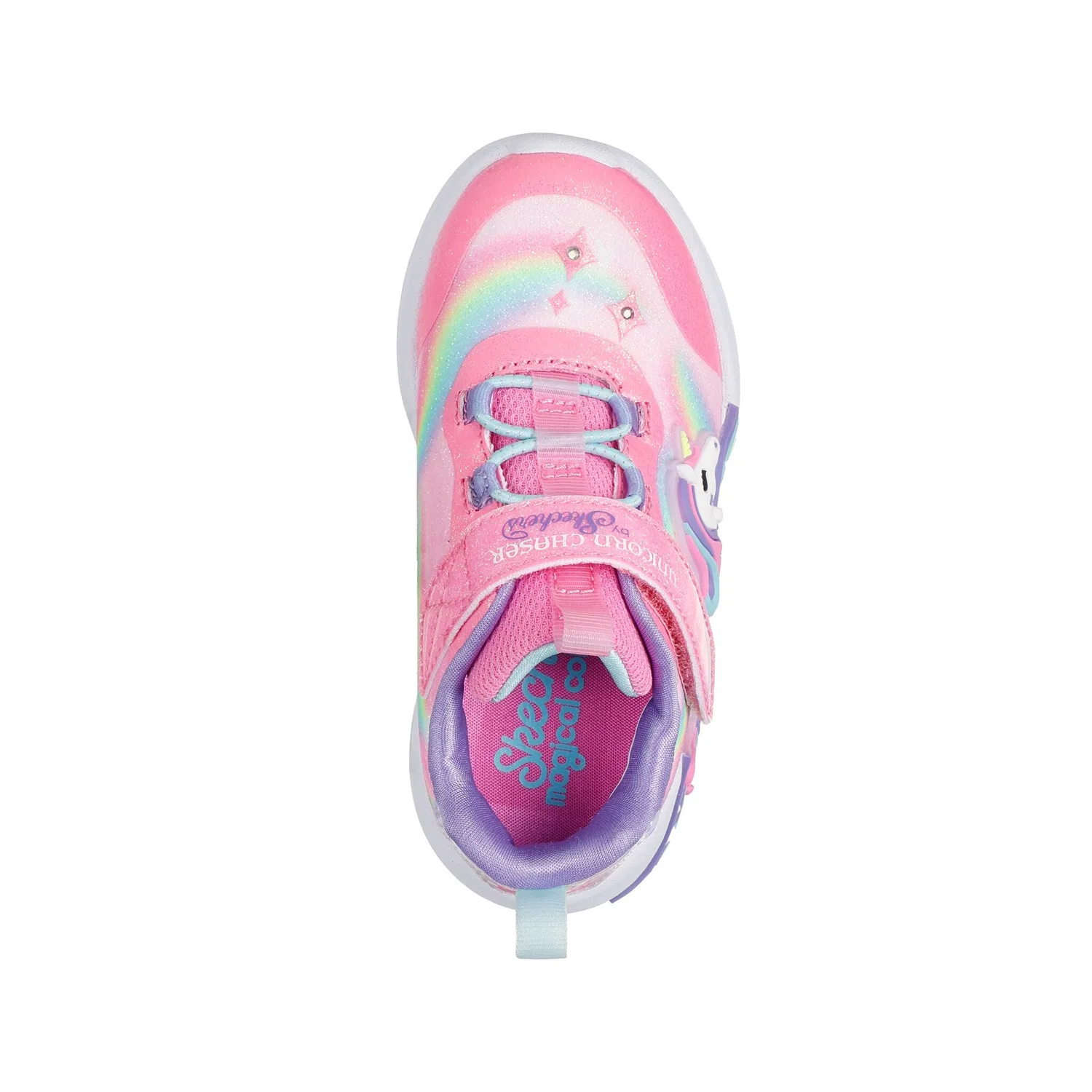 Детские кроссовки для первых шагов со светодиодной подсветкой Skechers, Pink Multi — фото 3