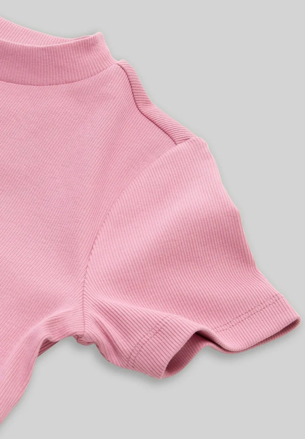 Футболка с разрезом - базовая футболка Tom Tailor, Soft Blush Rose — фото 3