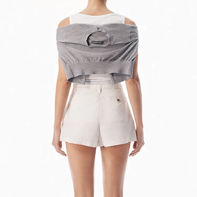Женские шорты Alexander Wang, Paper White — фото 4