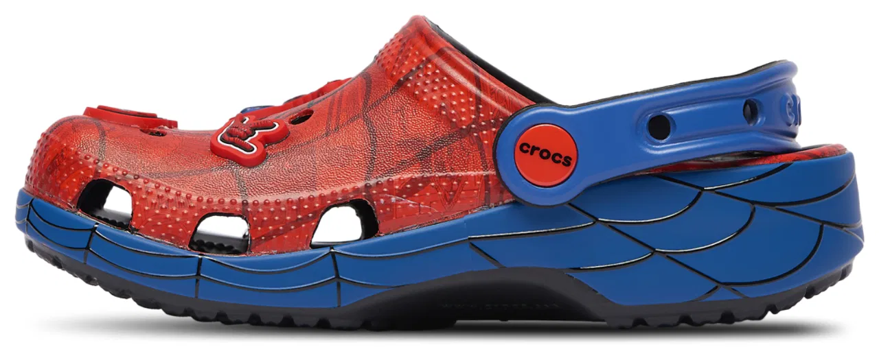Детские сабо Classic Clogs Spider-Man Crocs, красный/синий — фото 3