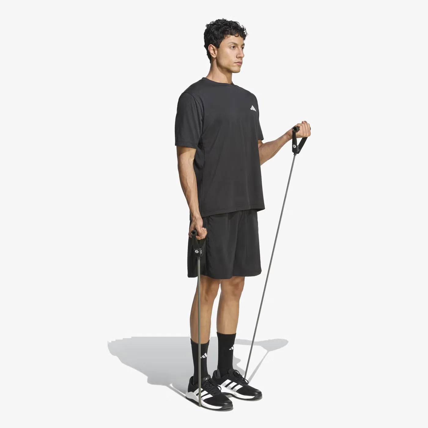 Шорты спортивные с принтом Workout Essentials Base Adidas, черный — фото 4