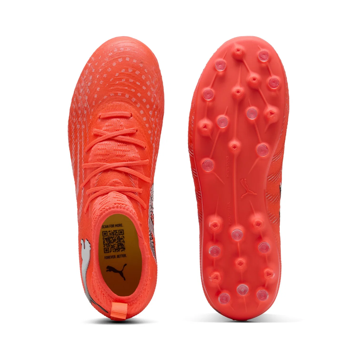 Детские футбольные бутсы с системой FUZIONFIT360 PUMA, Glowing Red/White/Black/Silver — фото 4