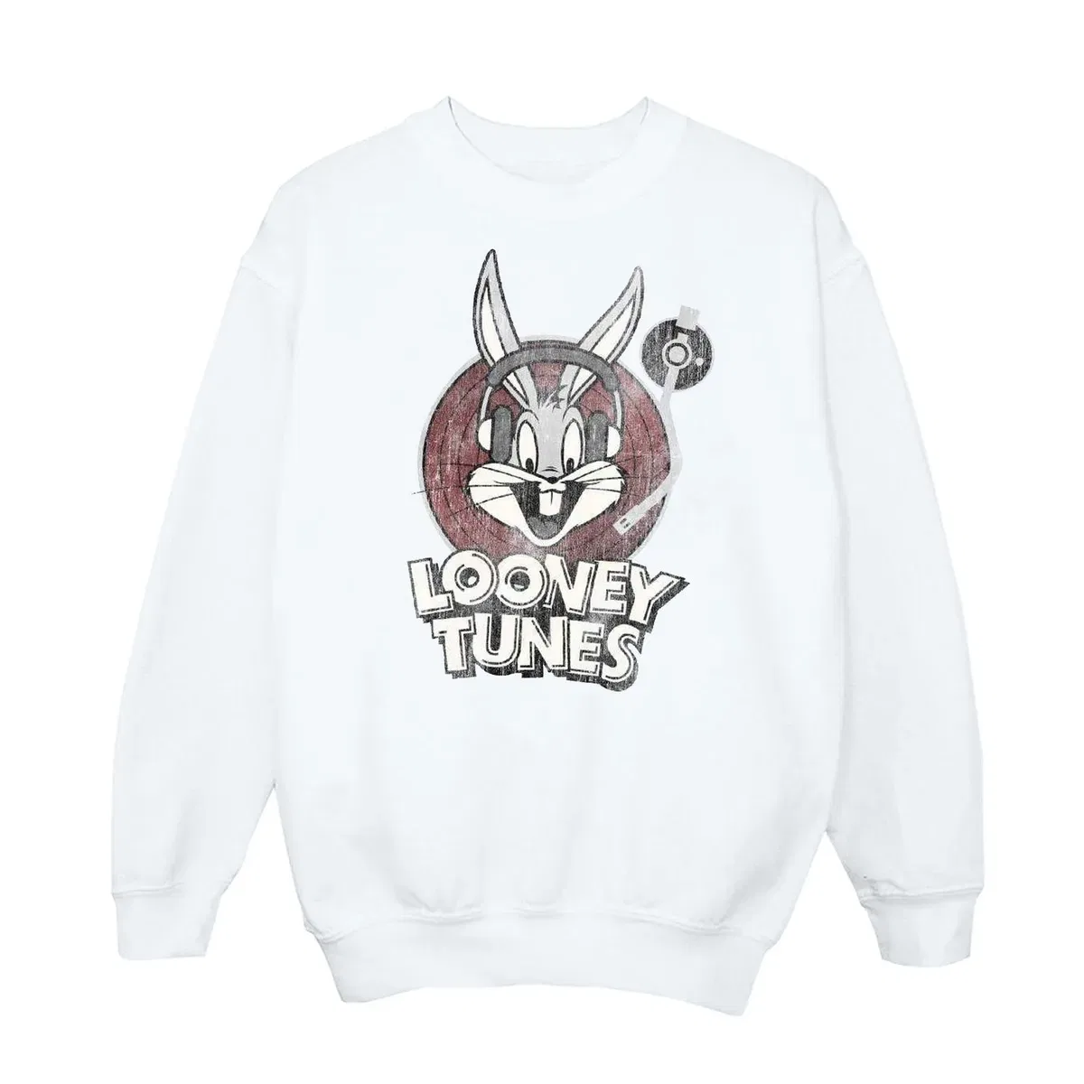 Свитшот с принтом Bugs Bunny Circle Logo Looney Tunes, White — фото 3