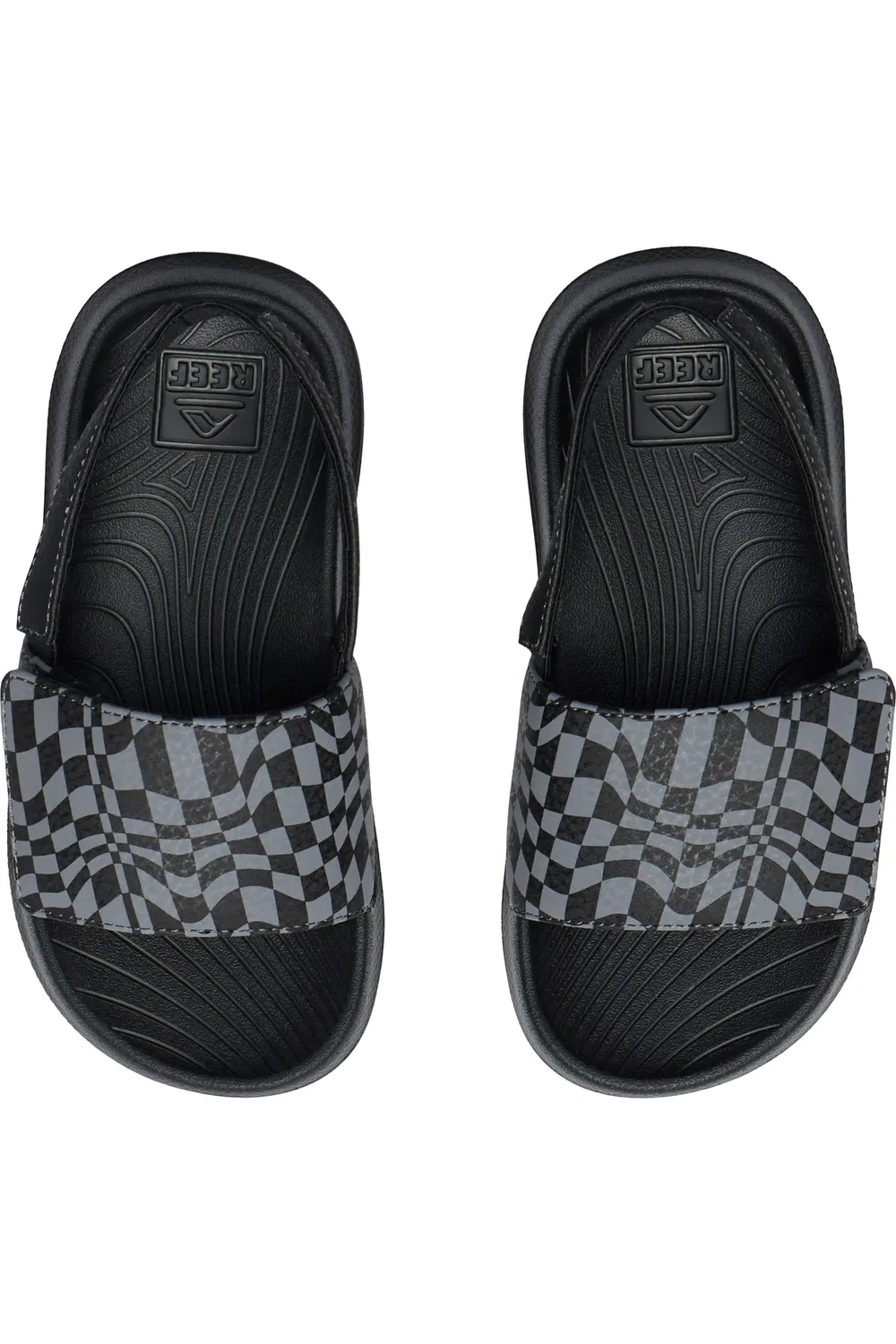 Сандалии детские регулируемые Salty Slingback Reef, Black Swell Checker — фото 3