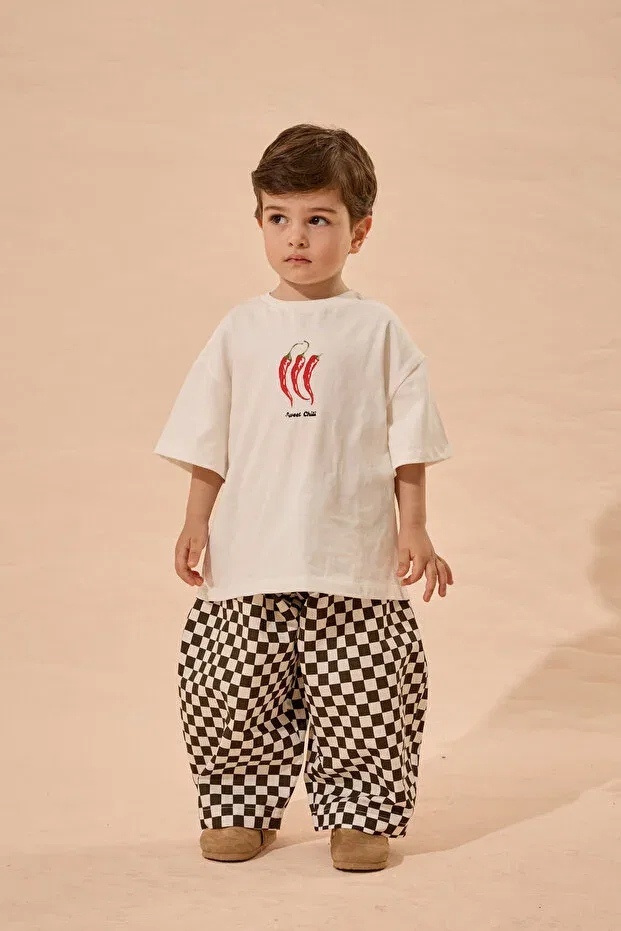 Детская футболка с принтом Chili Print Fahhar Kids, White