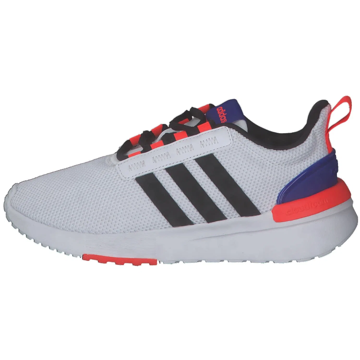 Детские кроссовки для мальчиков с сетчатым верхом Racer Tr21k Adidas, Ftwr White Core Black Lucid Blue — фото 2