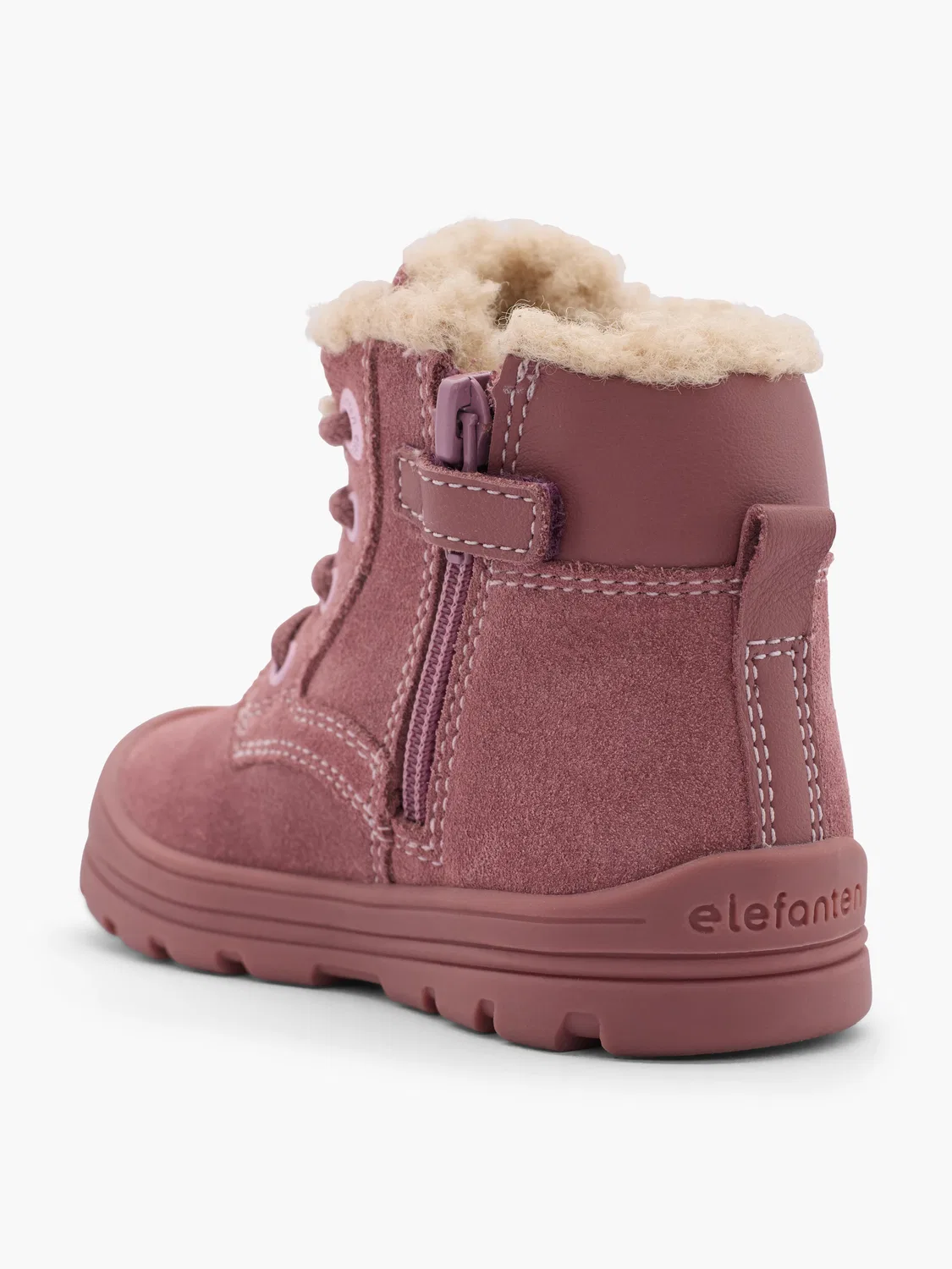 Детские ботинки на шнуровке Elefanten, цвет Rose Gold — фото 3