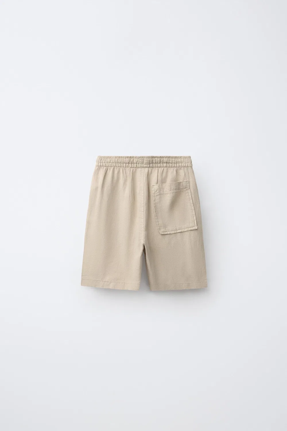 Свободные бермудские шорты из смеси льна ZARA, Sand — фото 2