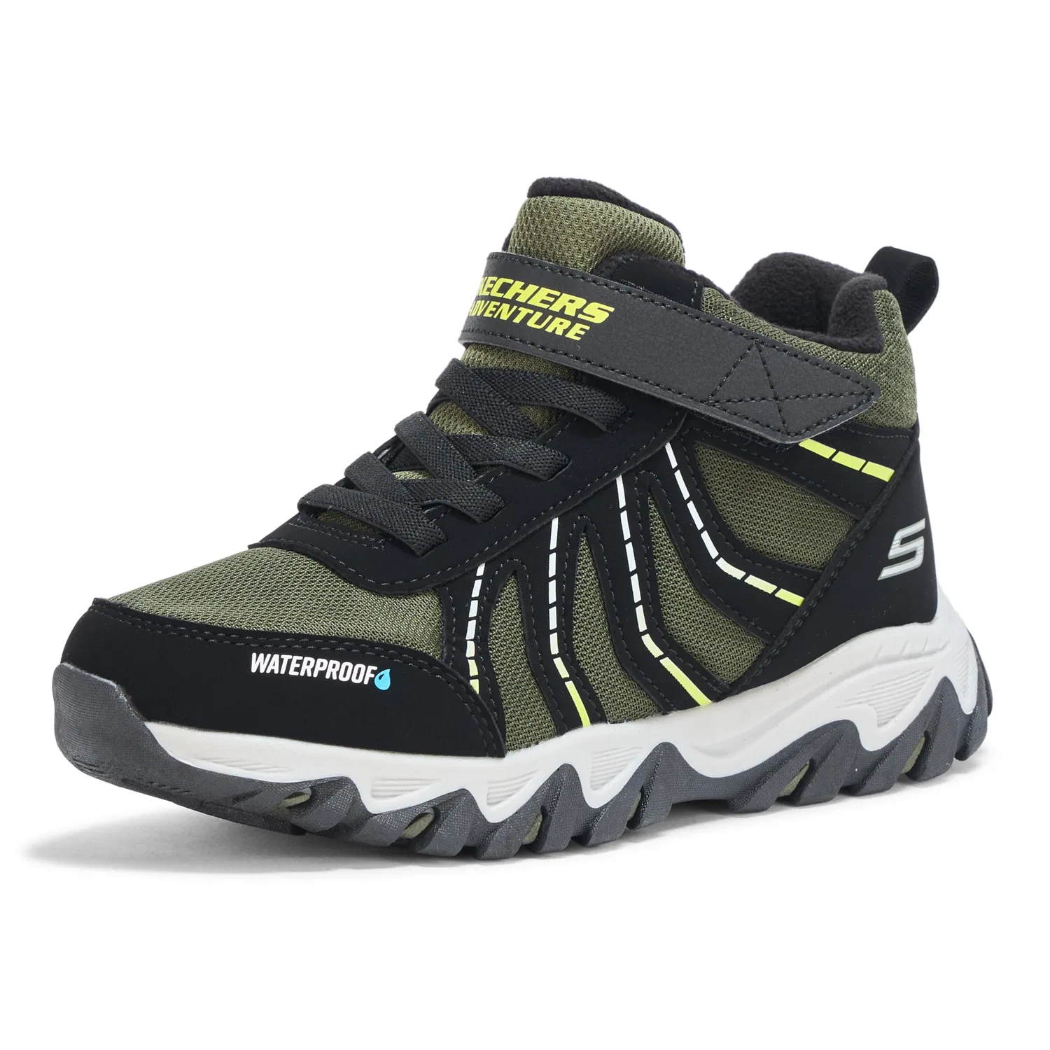 Детские ботинки для мальчиков водонепроницаемые Rugged Ranger Hydro-scout Skechers, Black Green