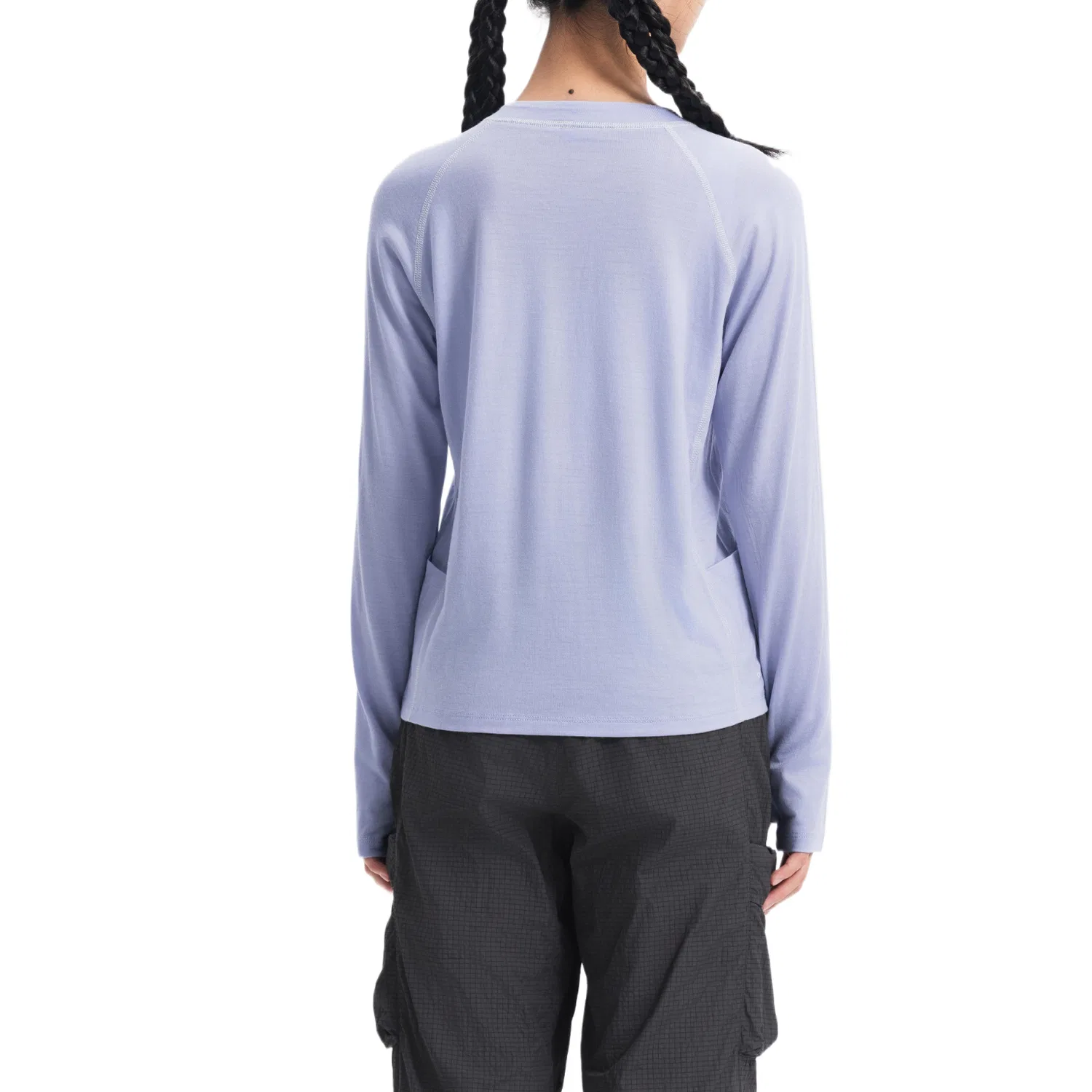 Детская футболка быстросохнущая с круглым вырезом Moderate DECATHLON, Light Purple — фото 3