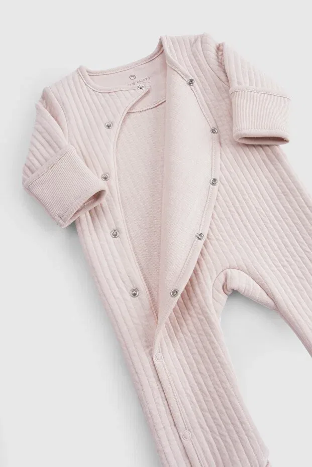 Детский комбинезон для девочек стеганый Little Gusto, Pink — фото 4
