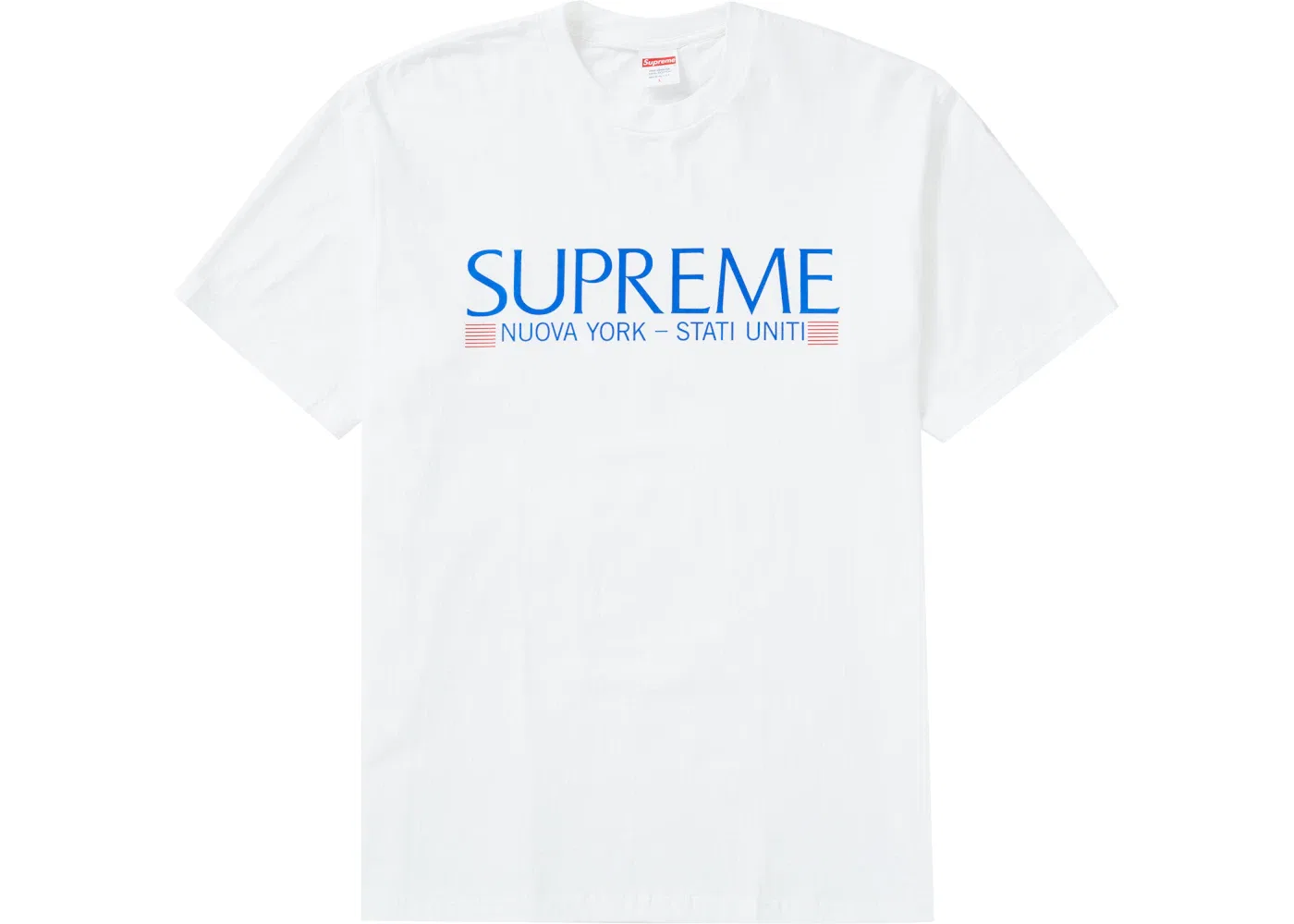 Мужская футболка с принтом Supreme Nuova York Tee, White