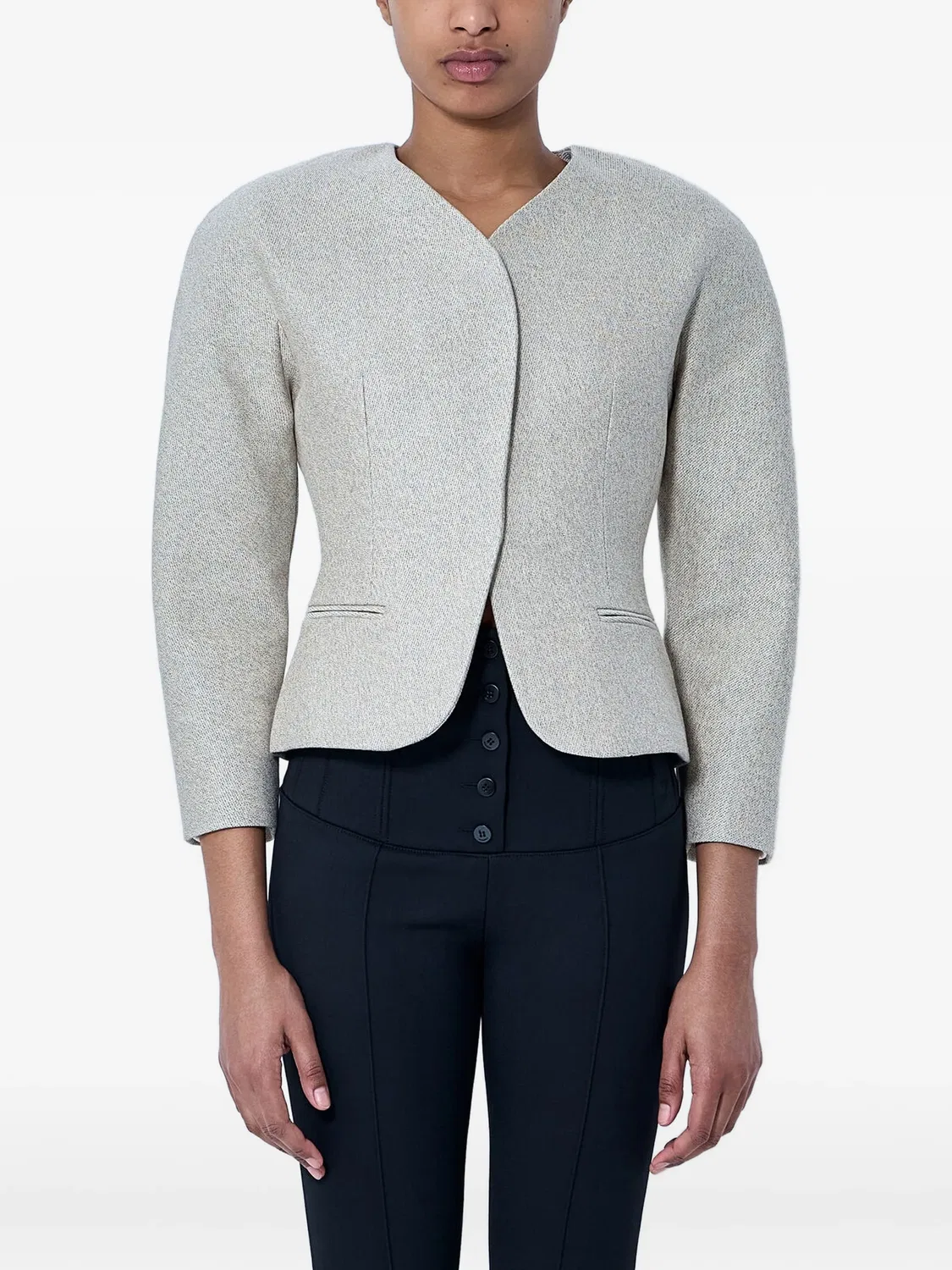 Жакет The Ovalo Jacquemus, нейтральные цвета