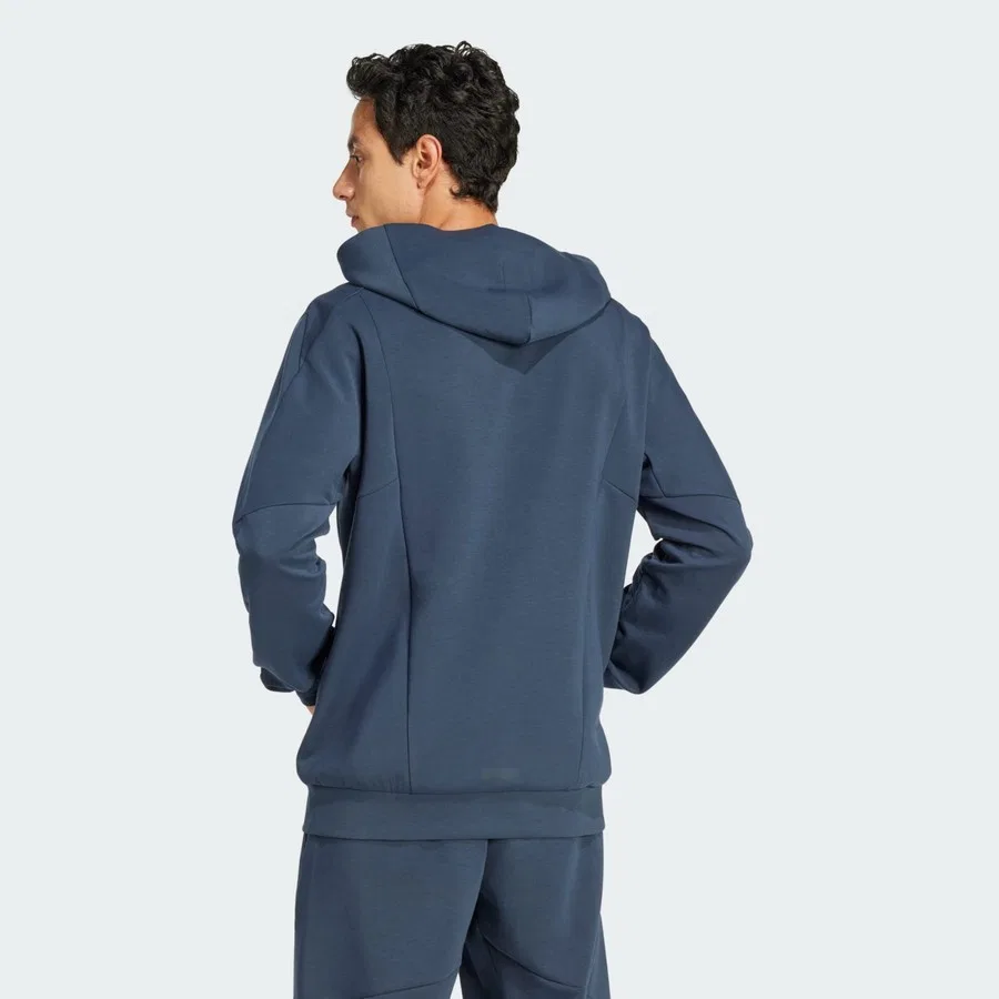 Худи с капюшоном с принтом adidas Performance JI8142 Designed For Training Hoodie, Синий — фото 2