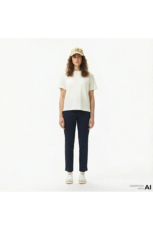 Брюки женские Lacoste 166, классические, темно-синие