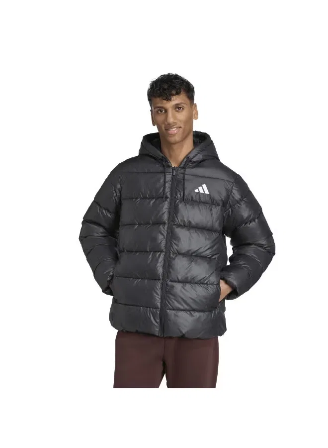 Куртка пуховая с капюшоном Essentials climawarm Adidas, черный — фото 2
