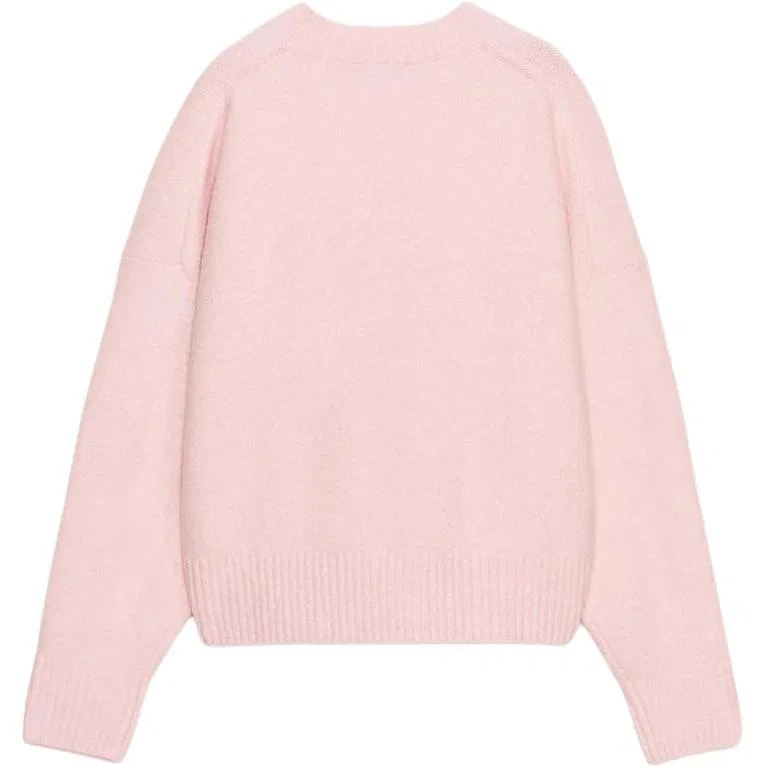 Женский свитер с круглым вырезом Light Pink Red ZARA — фото 3