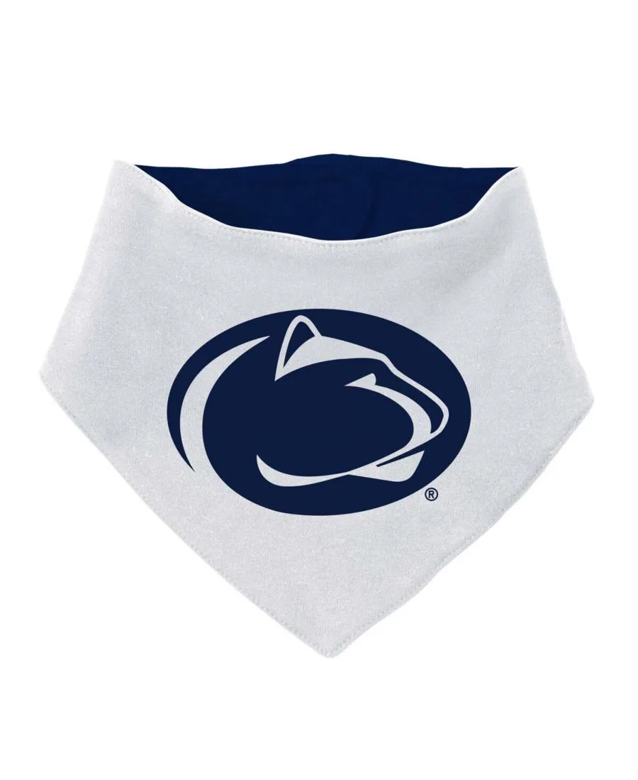 Комплект из 3 предметов: боди, слюнявчик и пинетки Penn State Nittany Lions Mitchell & Ness, White — фото 3