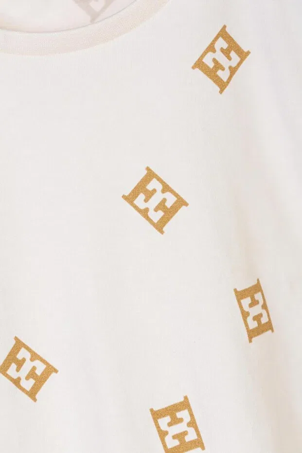 Детская футболка с принтом Logo Rubber Sleeve Escada, White — фото 3