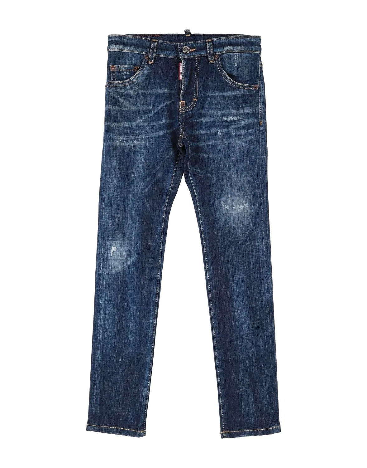 Мужские джинсы с завышенной талией Straight-leg Dsquared2, синий