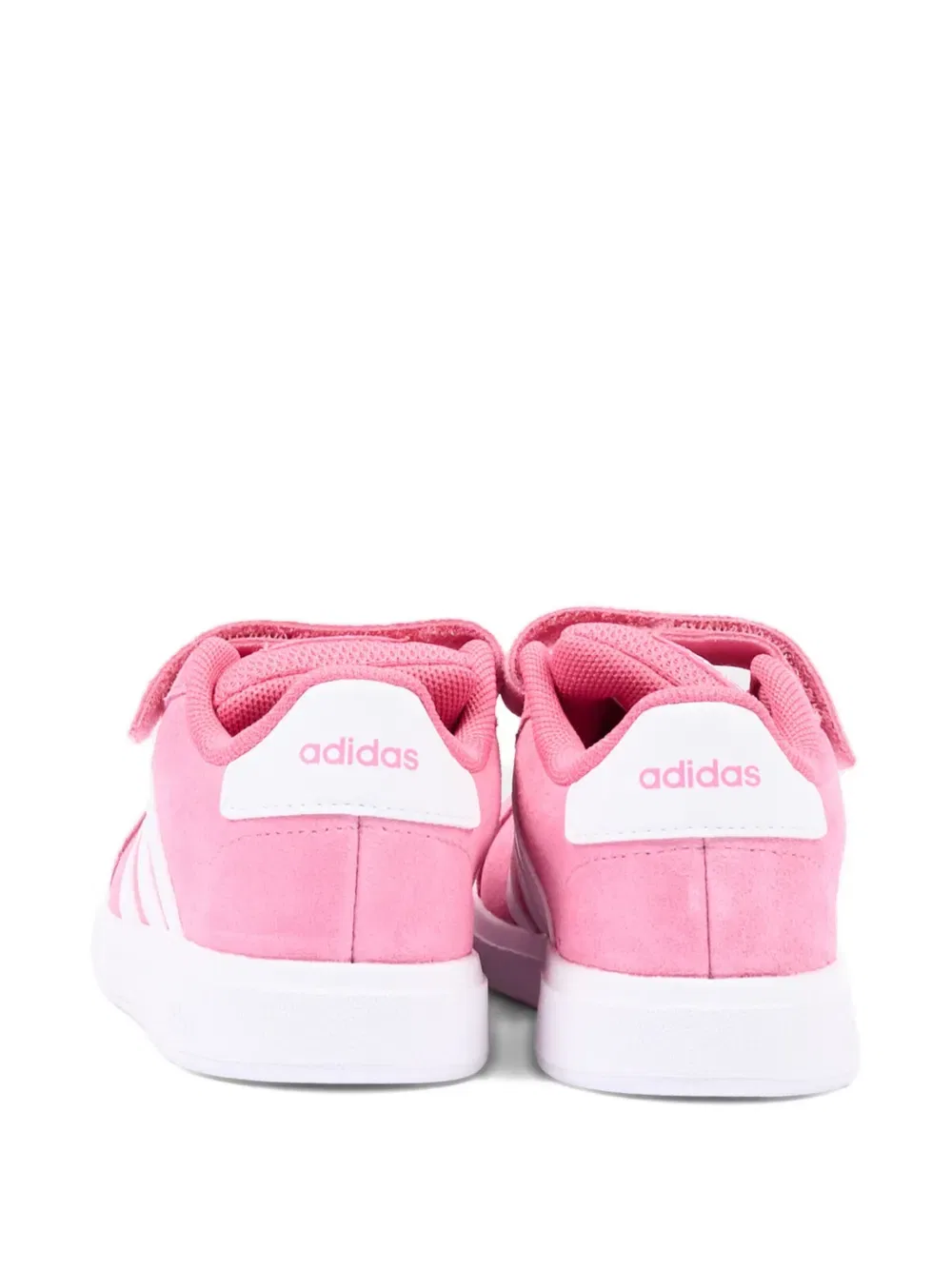 Кроссовки с полосками на ремешках Adidas Kids, розовый — фото 4