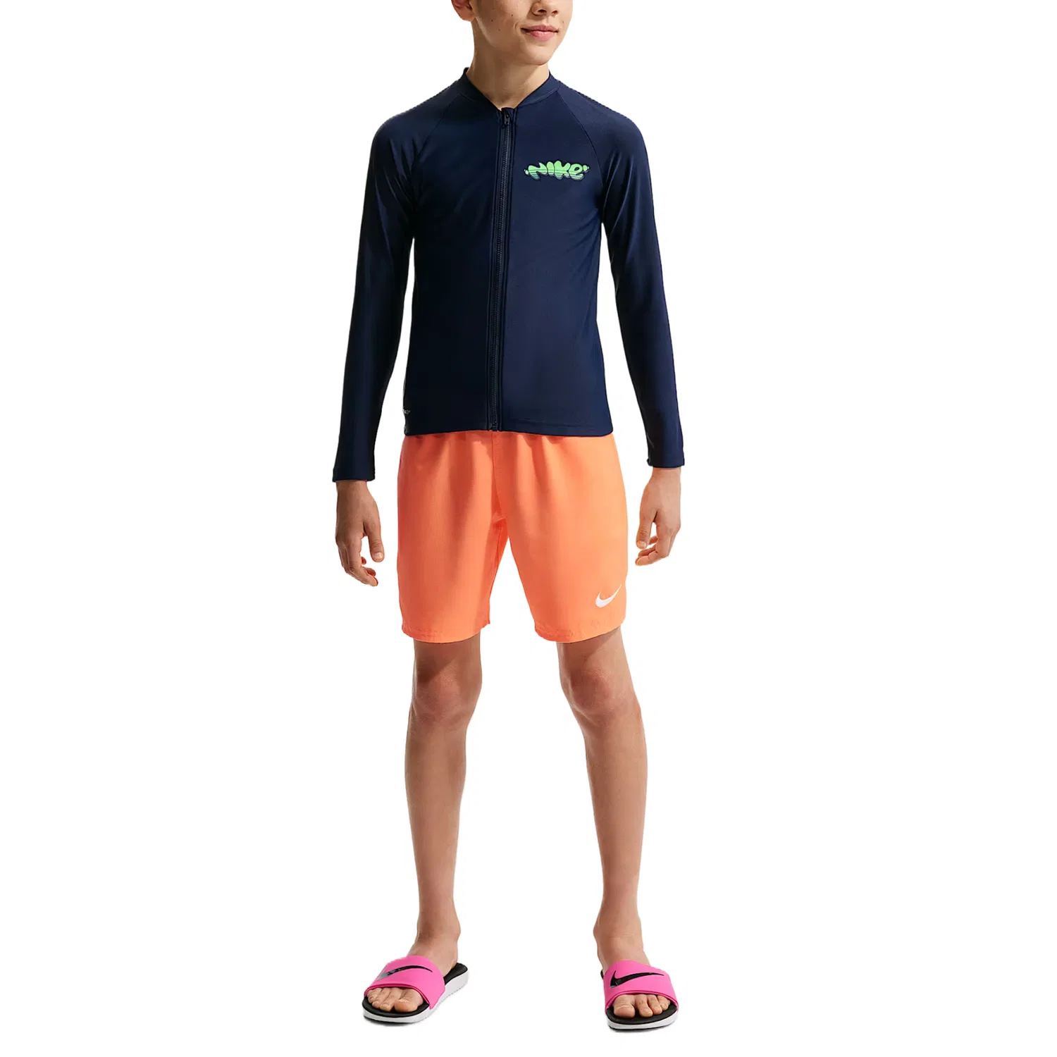 Детские шорты Moderate Nike, Pulse Orange/Pulse Orange/White/White — фото 3
