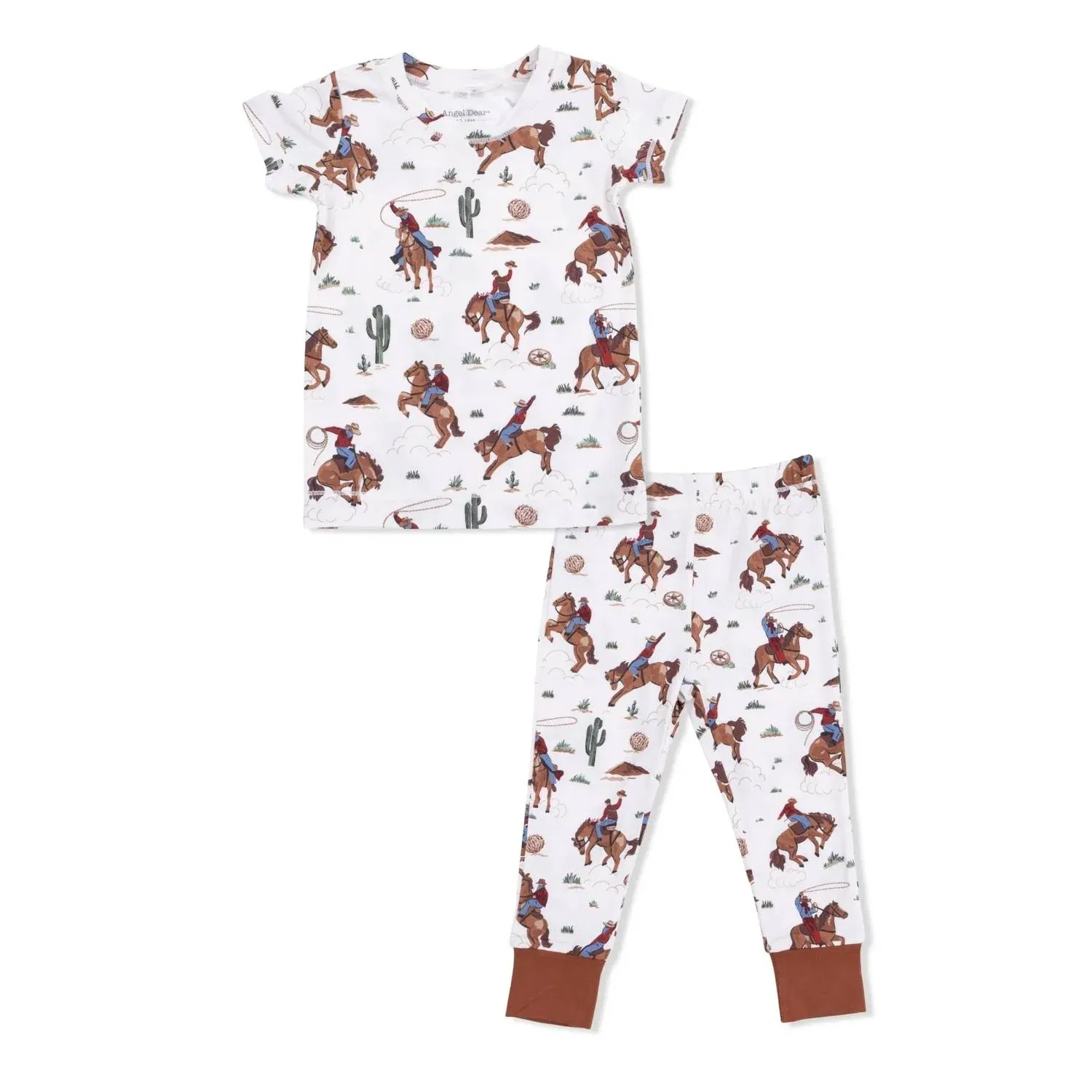 Детский комплект пижамы с коротким рукавом Buckaroo Western Angel Dear, White Multi
