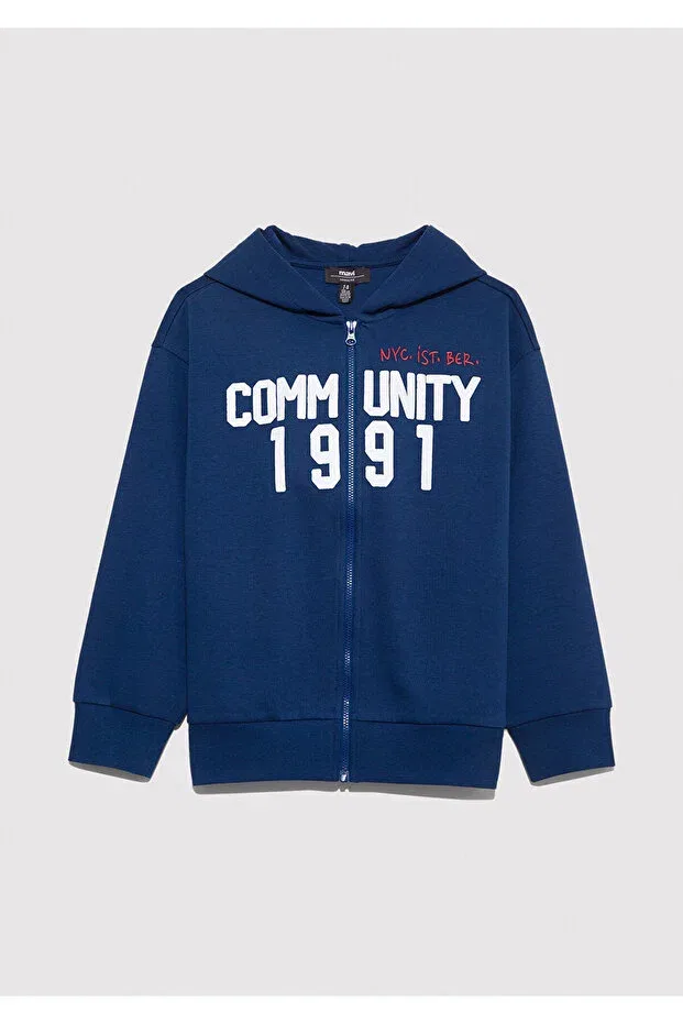 Детское худи для мальчиков с принтом Mavi, Navy Blue-70721 — фото 2