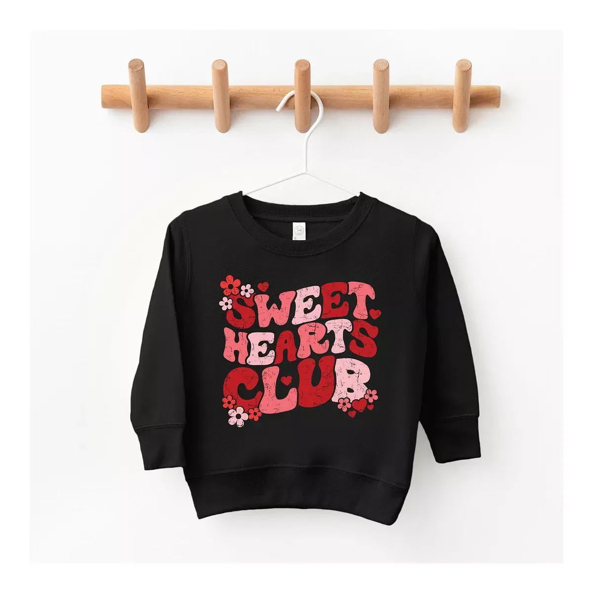 Детский свитшот для девочек с принтом Sweethearts Club The Juniper Shop, Black