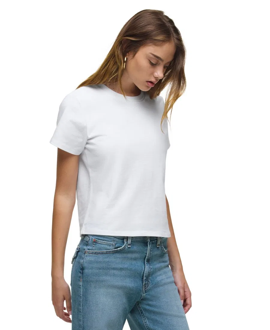 Футболка женская свободного кроя с коротким рукавом Hudson Jeans, White — фото 2