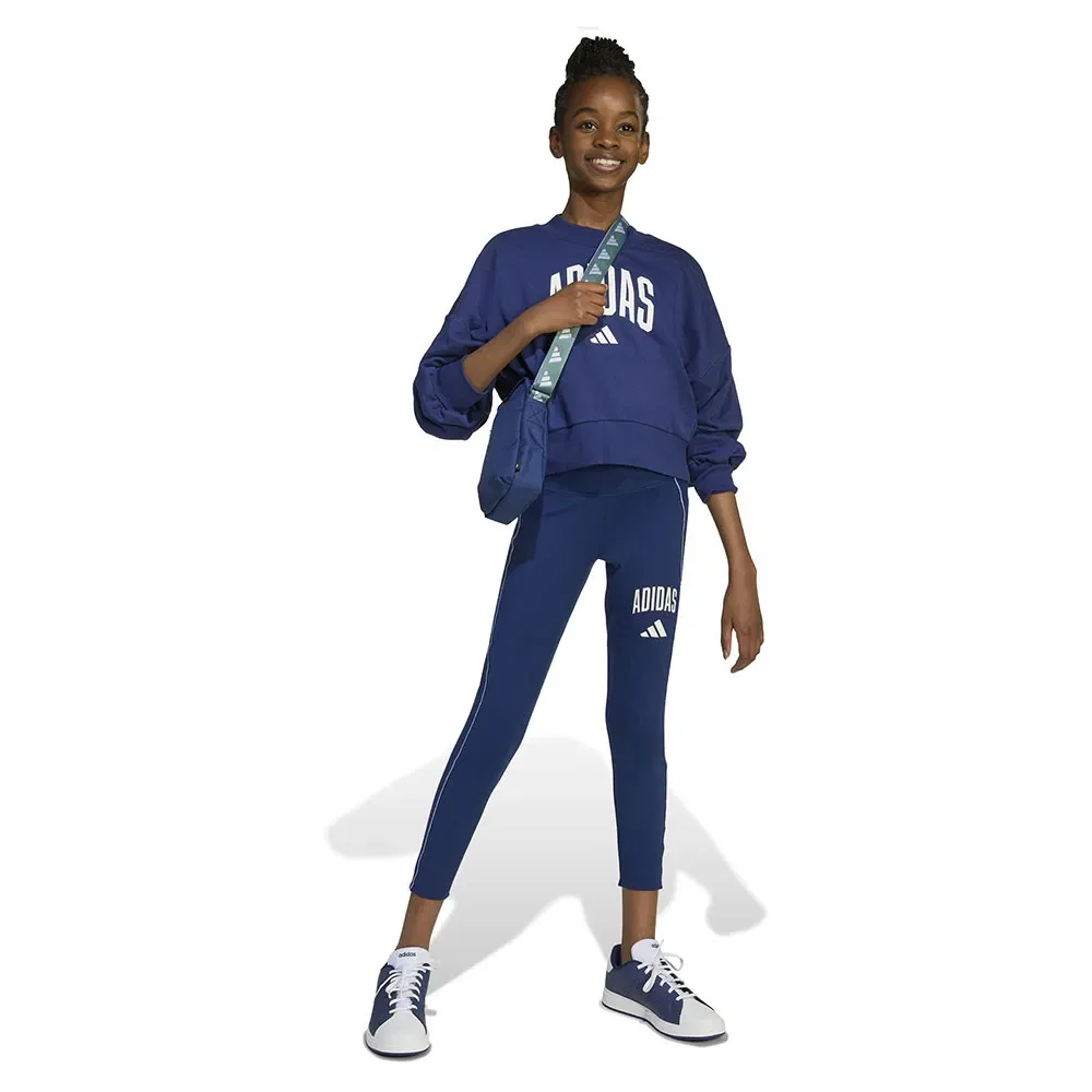 Леггинсы Adidas Train Essentials Collegiate Print, синий — фото 3
