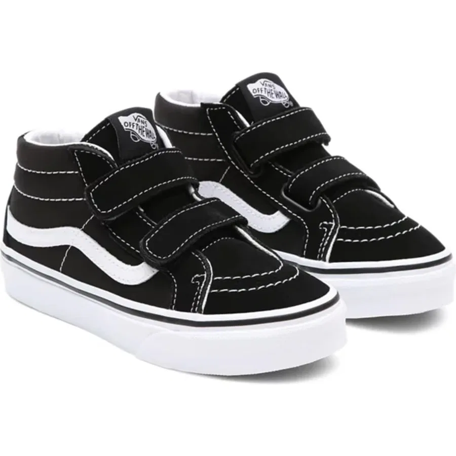 Кроссовки детские с принтом Sk8-Mid Reissue V Vans, Черный