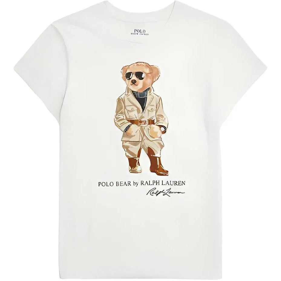 Женская футболка с принтом в стиле хип-хоп, белая, Polo Ralph Lauren