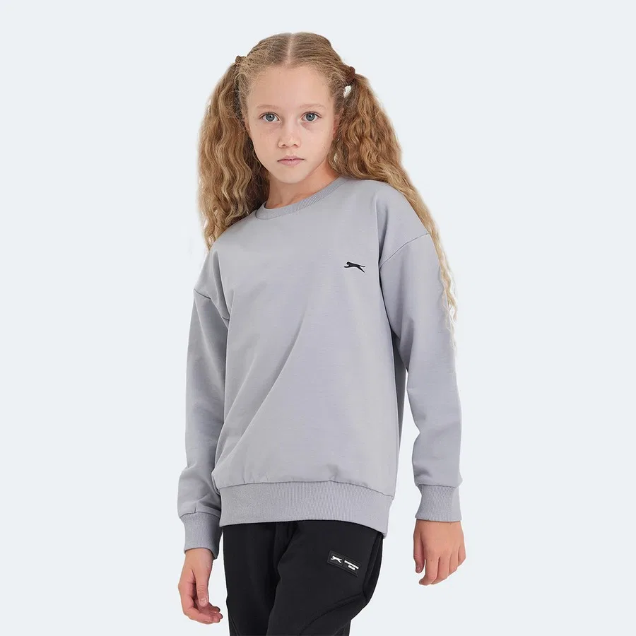 Свитшот детский с принтом Luppa Slazenger, Темно-серый — фото 4