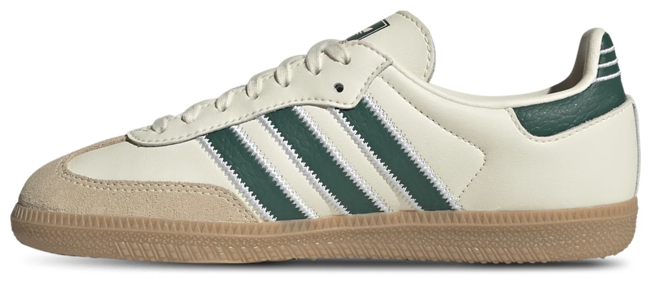 Кроссовки для мальчиков Samba Adidas, цвет Cream White/Collegiate Green/Gum — фото 2