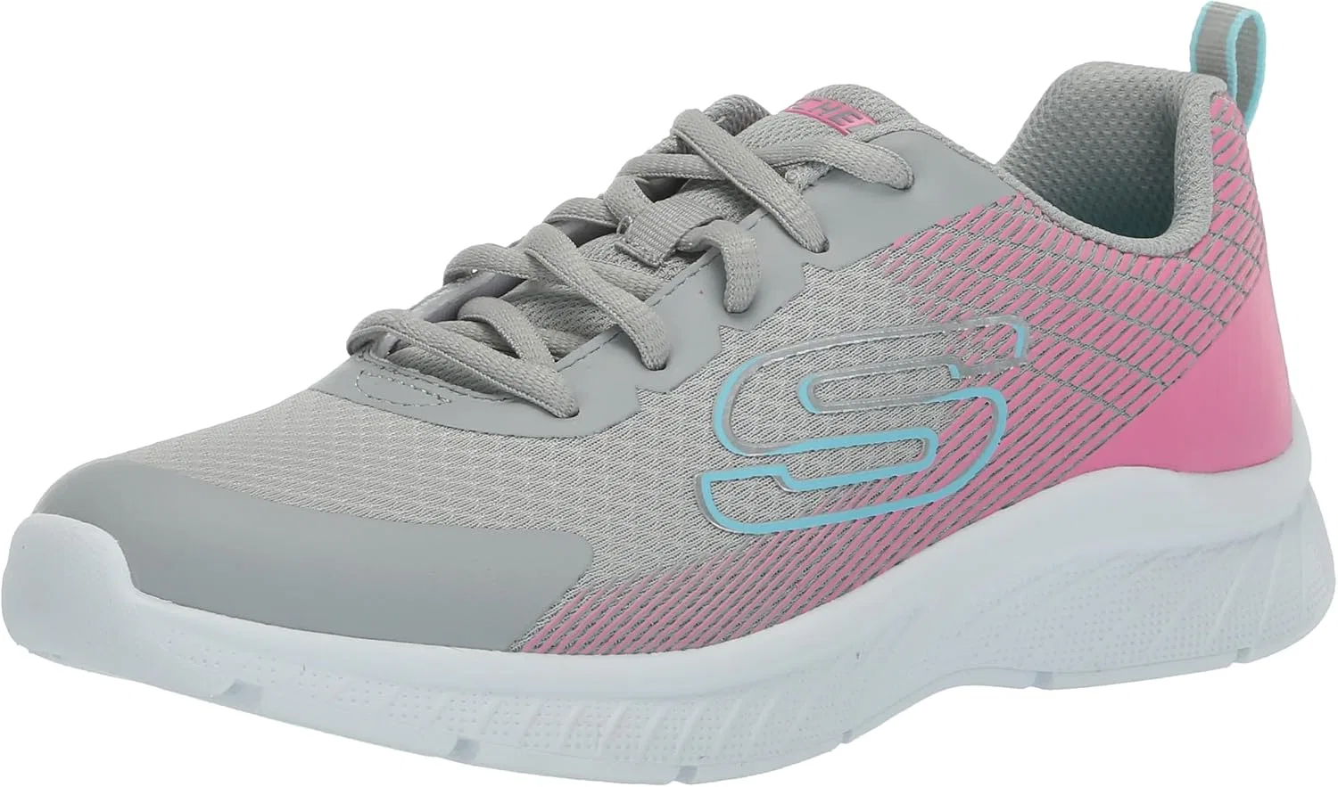 Детские кроссовки для девочек Microspec Plus Summer Skechers, Grey/Pink